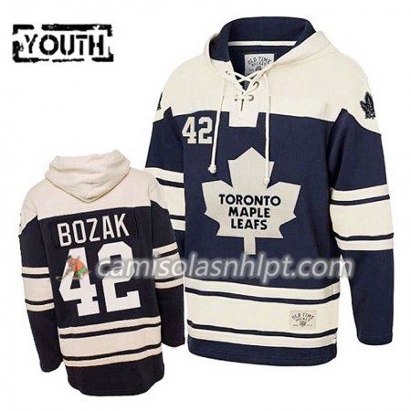 Camisola Toronto Maple Leafs Tyler Bozak 42 Azul Sawyer Hoodie - Criança